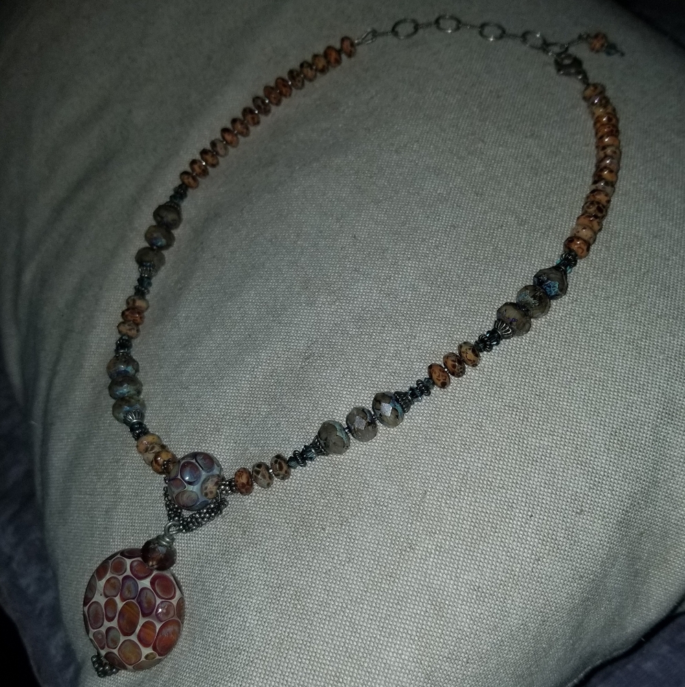 Vintage Glass Blown Necklace